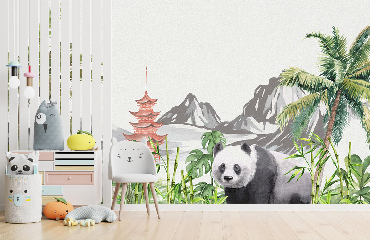 wallpaper Panda's in bamboo jungle 4