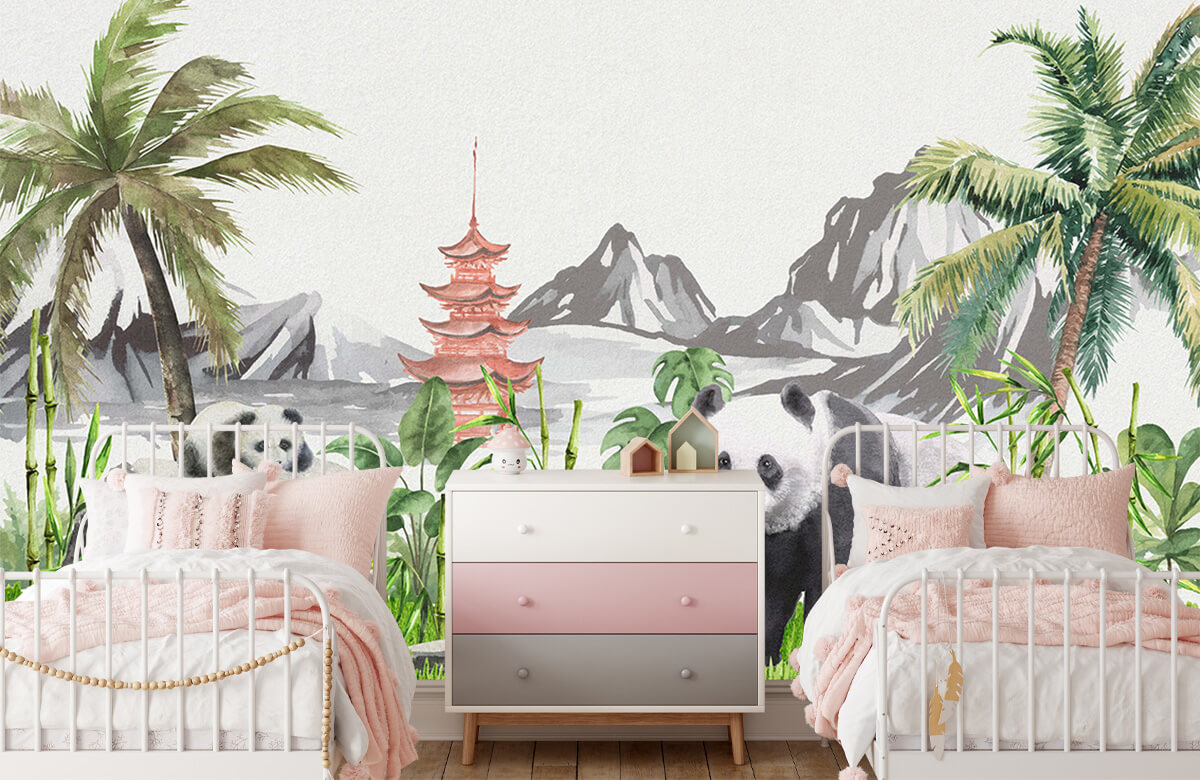 wallpaper Panda's in bamboo jungle 6