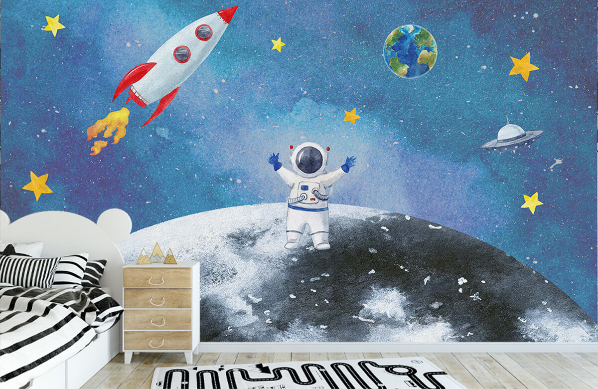 wallpaper Astronaut op de Maan 1