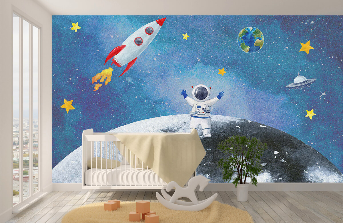 wallpaper Astronaut op de Maan 3