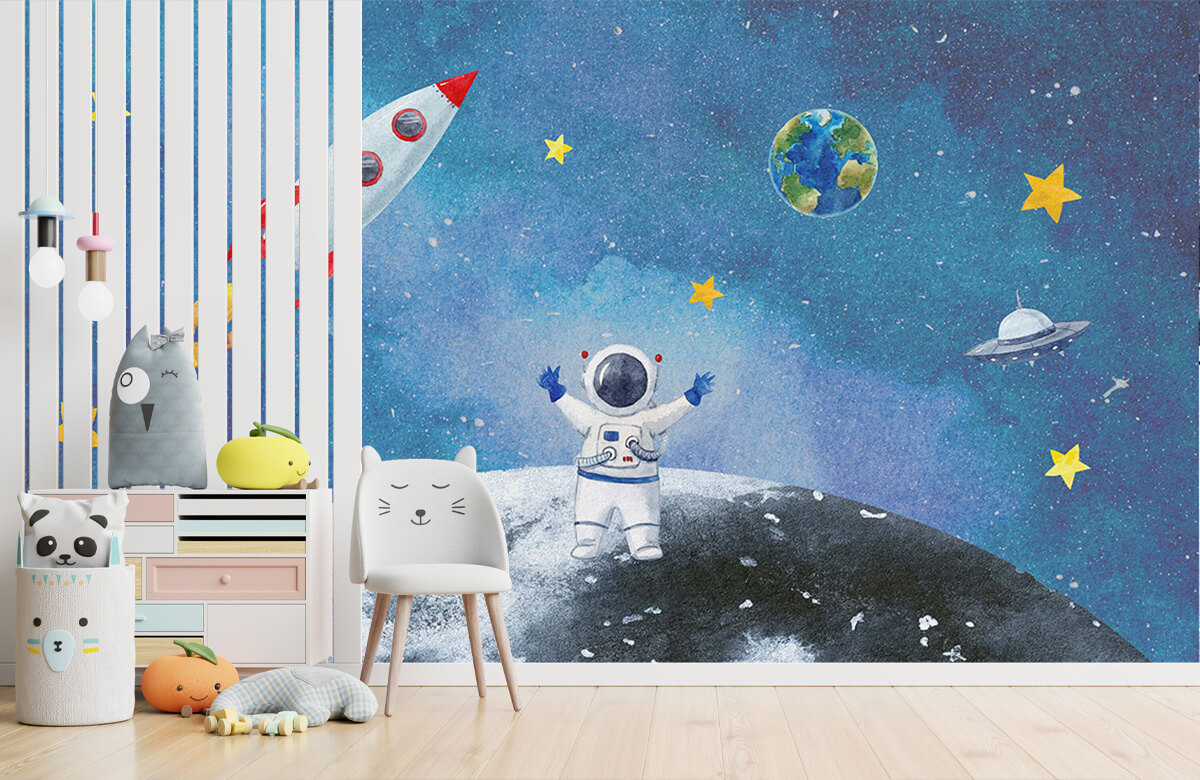 wallpaper Astronaut op de Maan 4