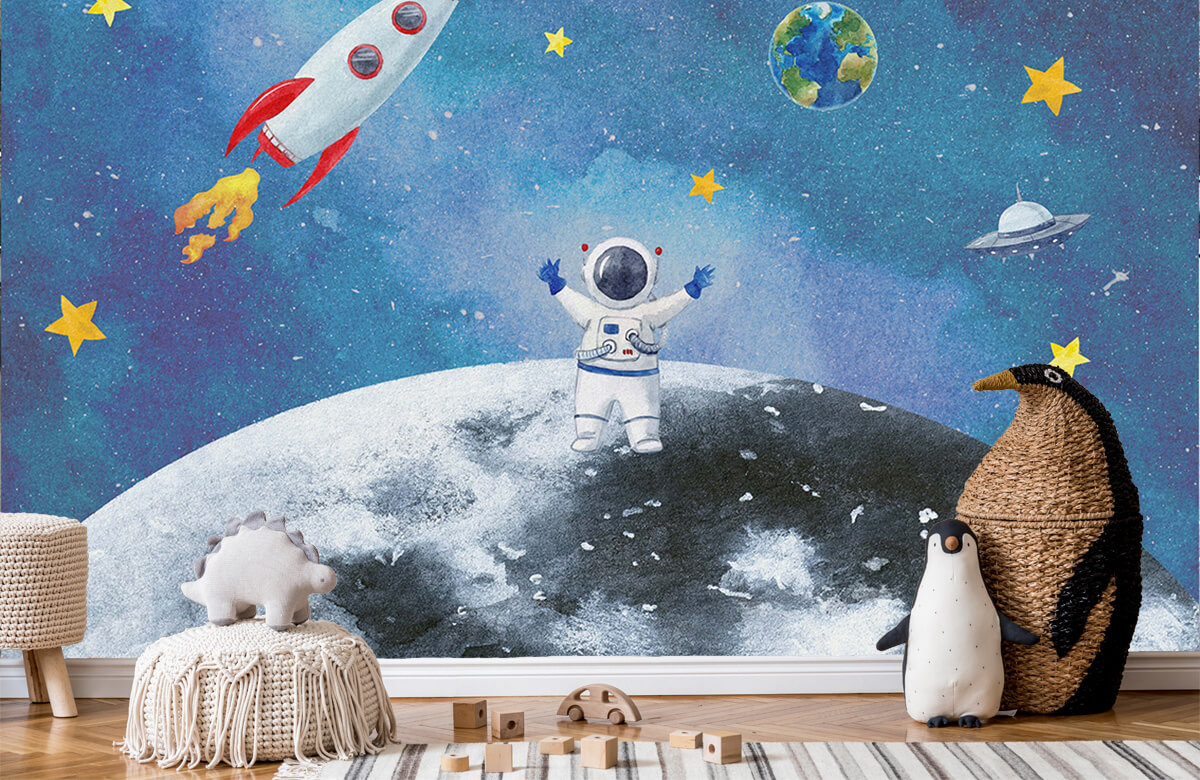 wallpaper Astronaut op de Maan 9