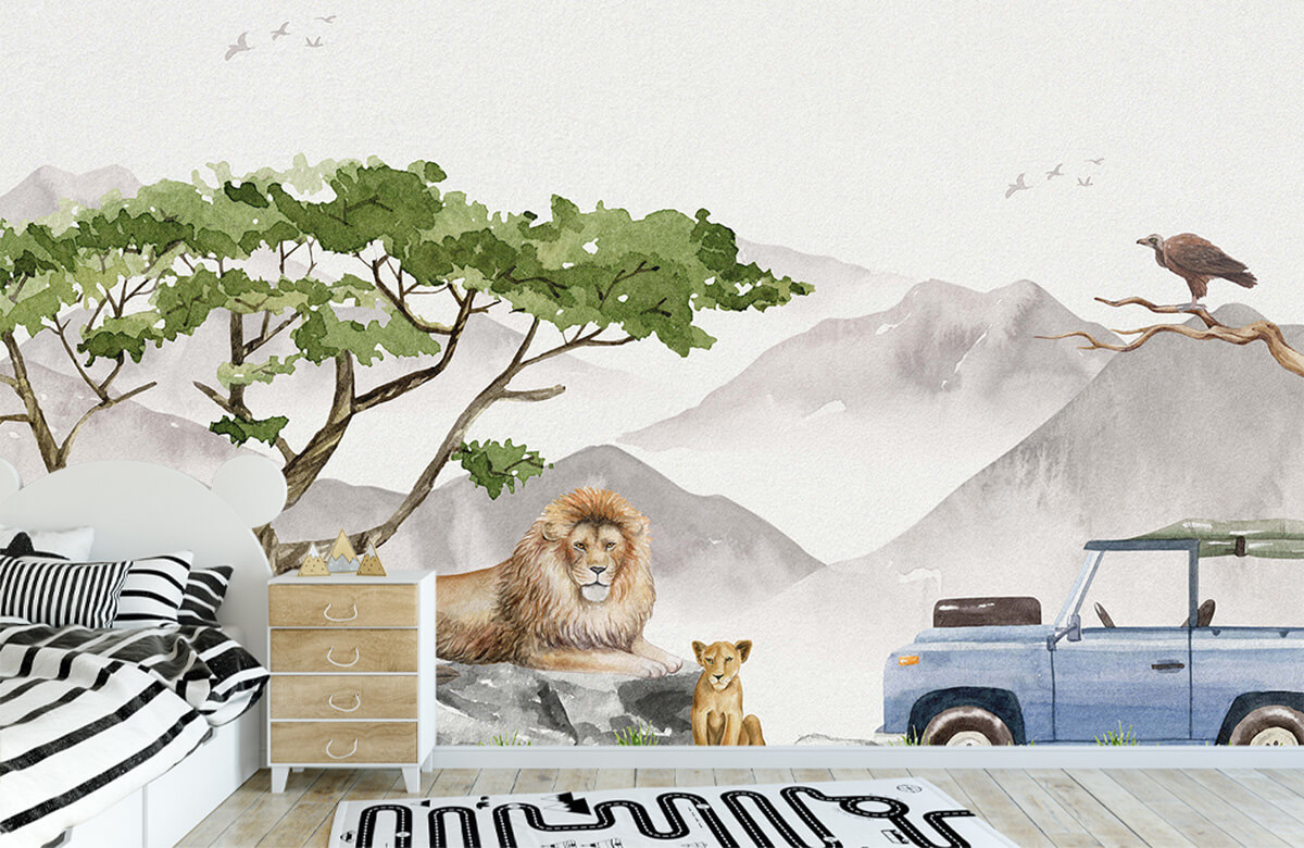 wallpaper Leeuwen safari 1