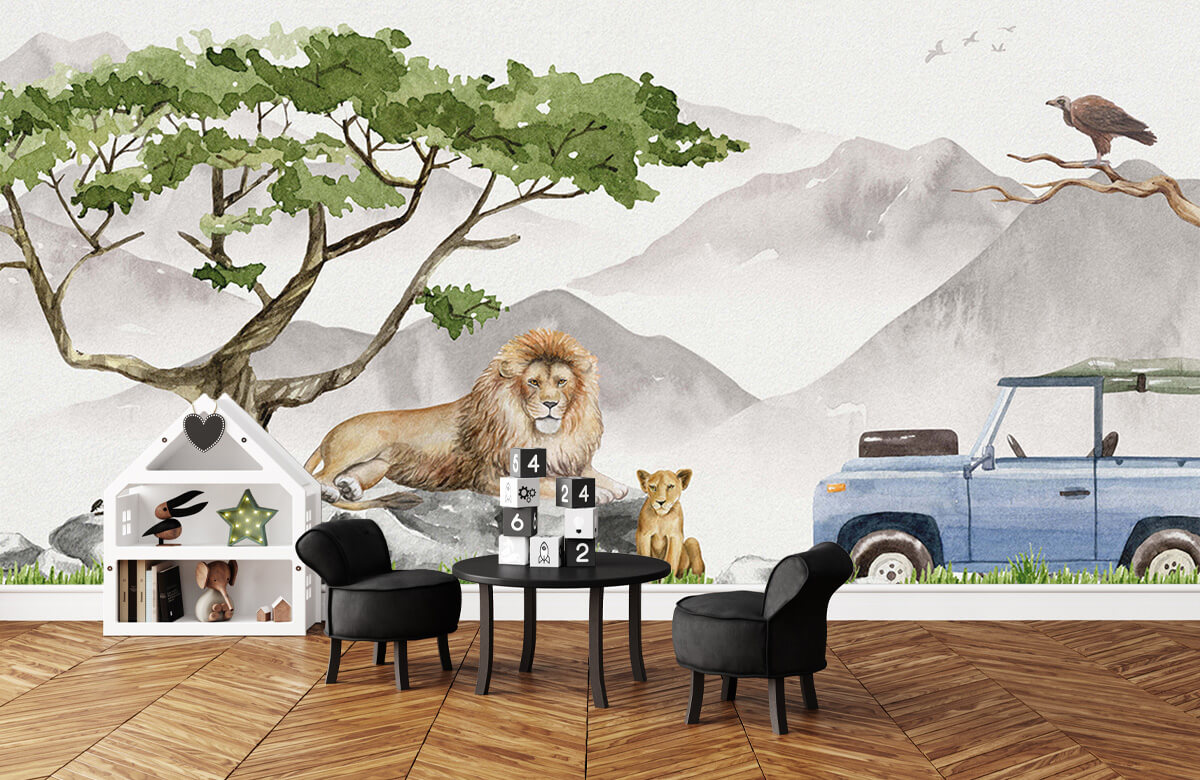 wallpaper Leeuwen safari 2