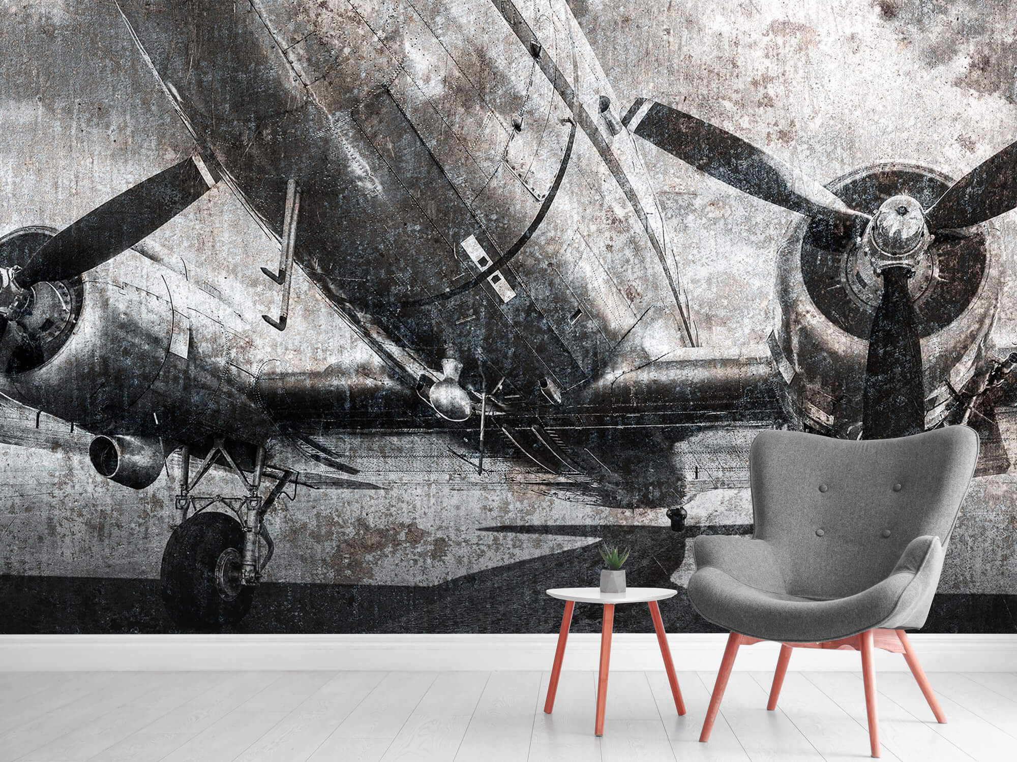 wallpaper Vintage vliegtuig 7