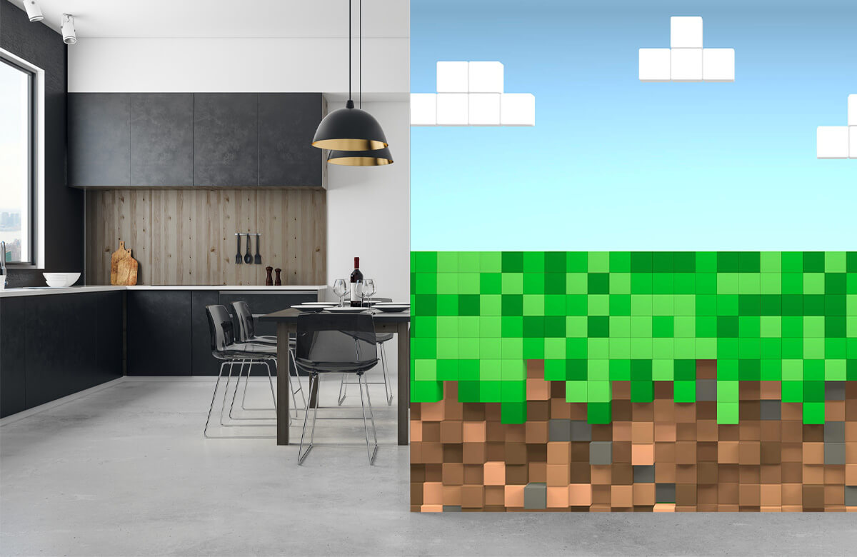 wallpaper Minecraft landschap 9