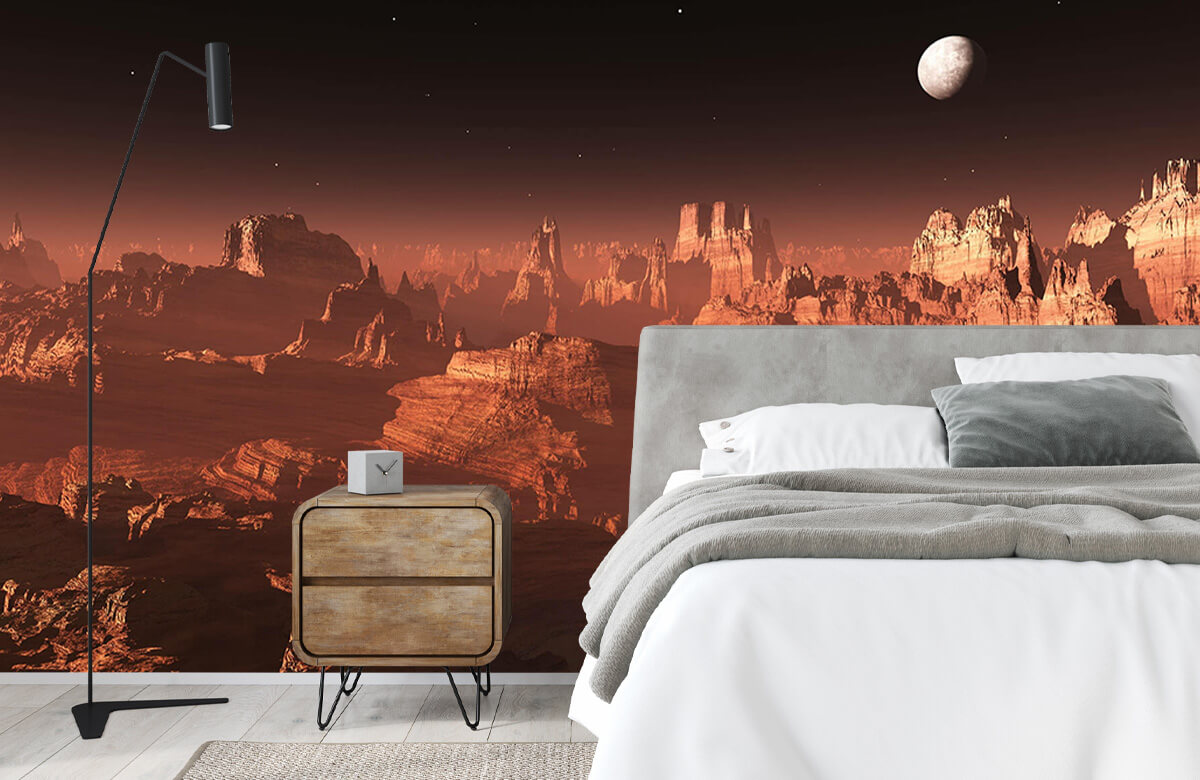 wallpaper Zonsondergang op Mars 3