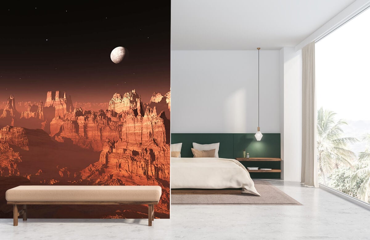 wallpaper Zonsondergang op Mars 8