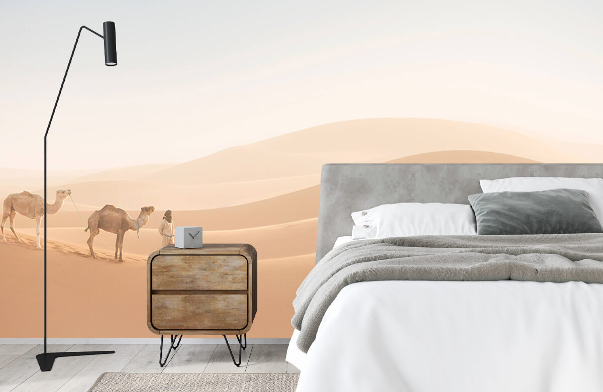 wallpaper Nomade met zijn kamelen 3