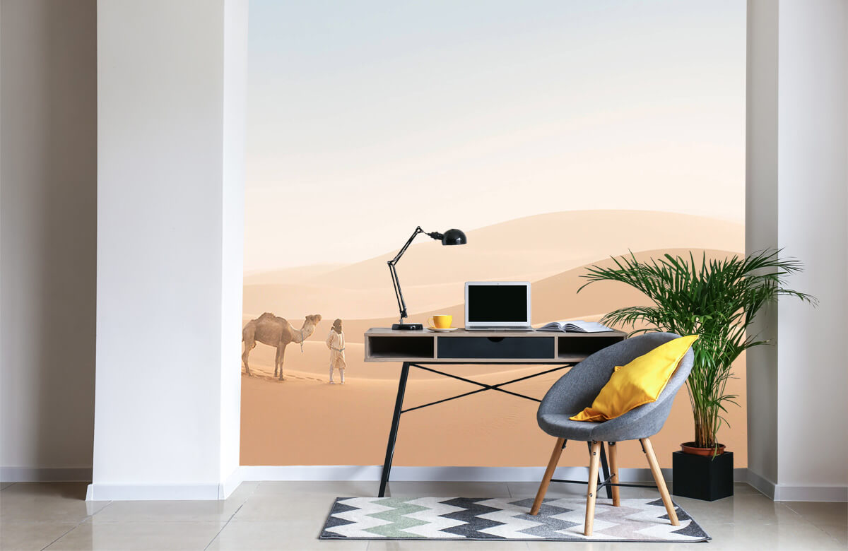 wallpaper Nomade met zijn kamelen 4