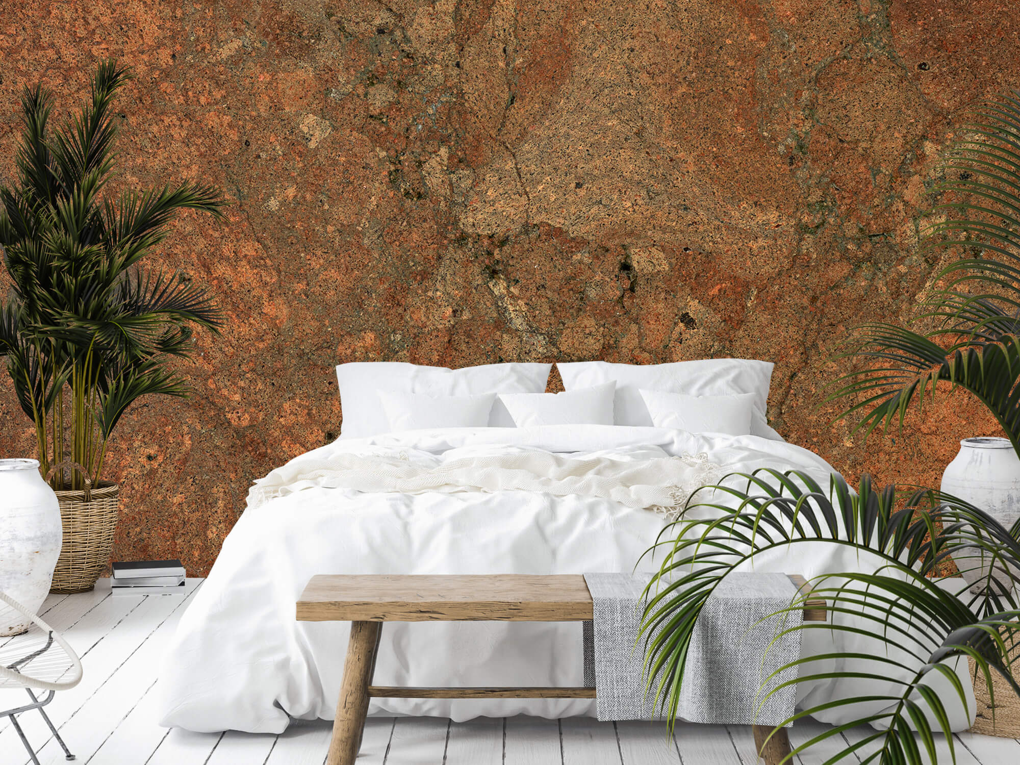 wallpaper Marmer in terracotta kleur 9