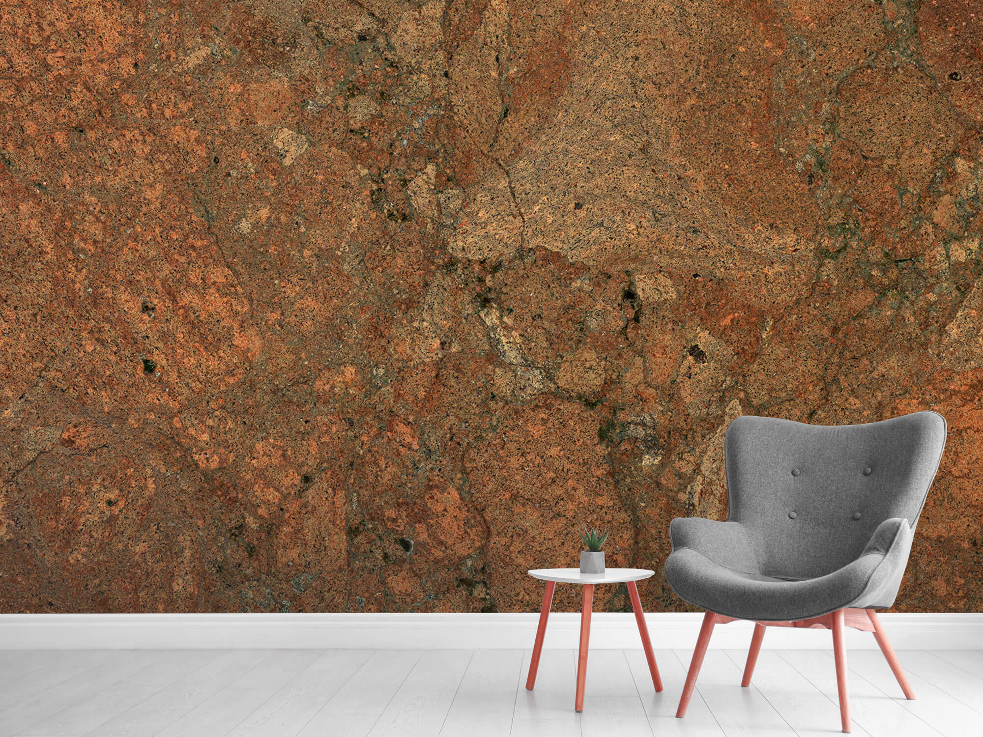 wallpaper Marmer in terracotta kleur 2