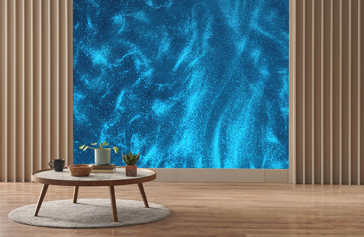wallpaper Blauwe glitter stroom 2