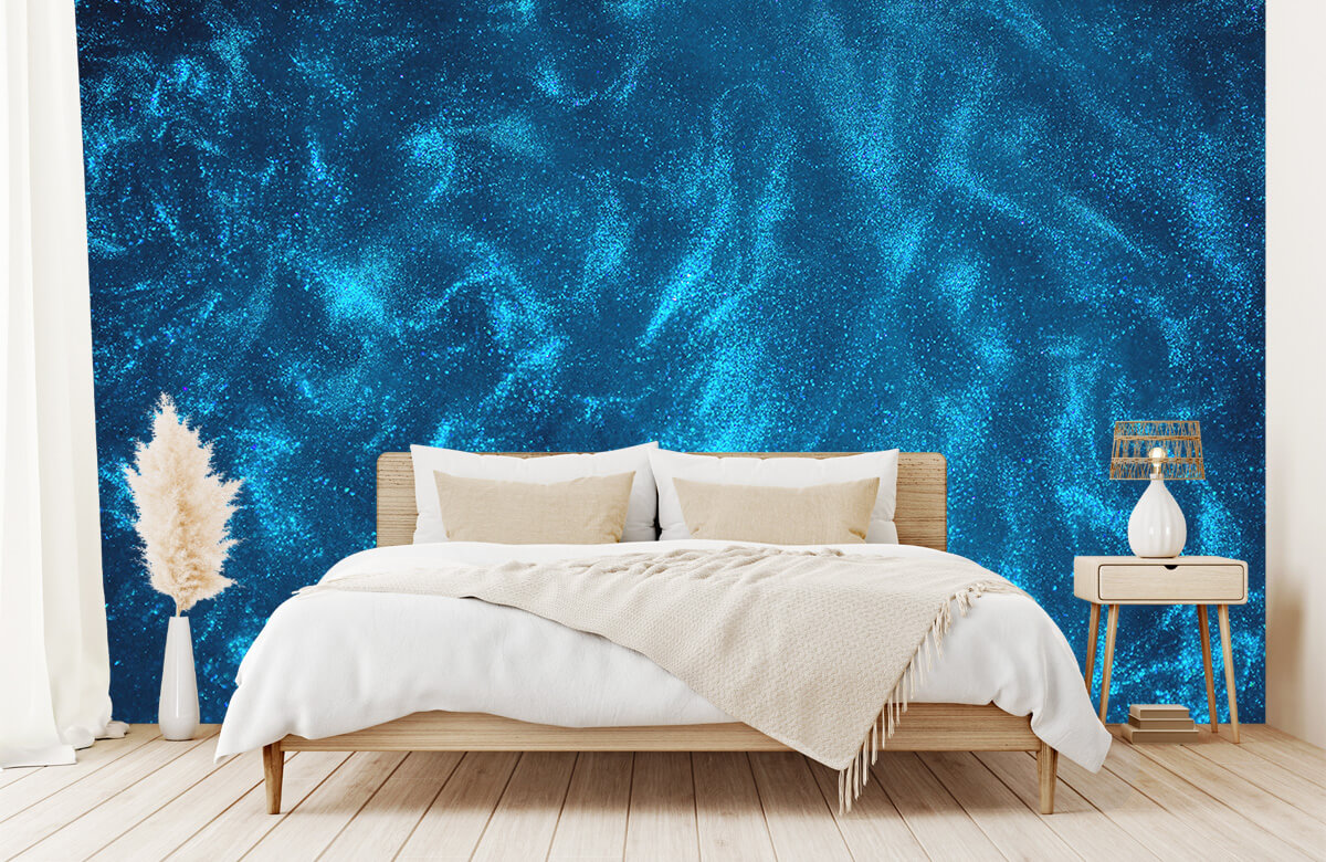 wallpaper Blauwe glitter stroom 5
