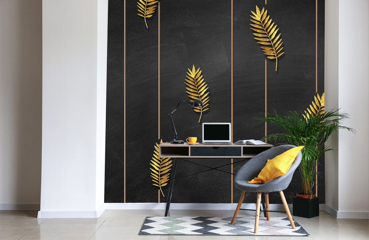 wallpaper Gouden tropische bladeren 4