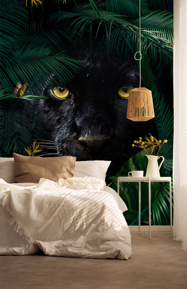 wallpaper Jungle Panther Portret 4
