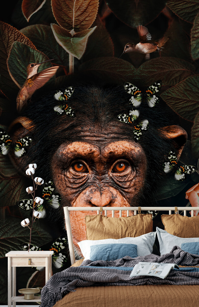 wallpaper Tropical Chimpanzee Portret 7