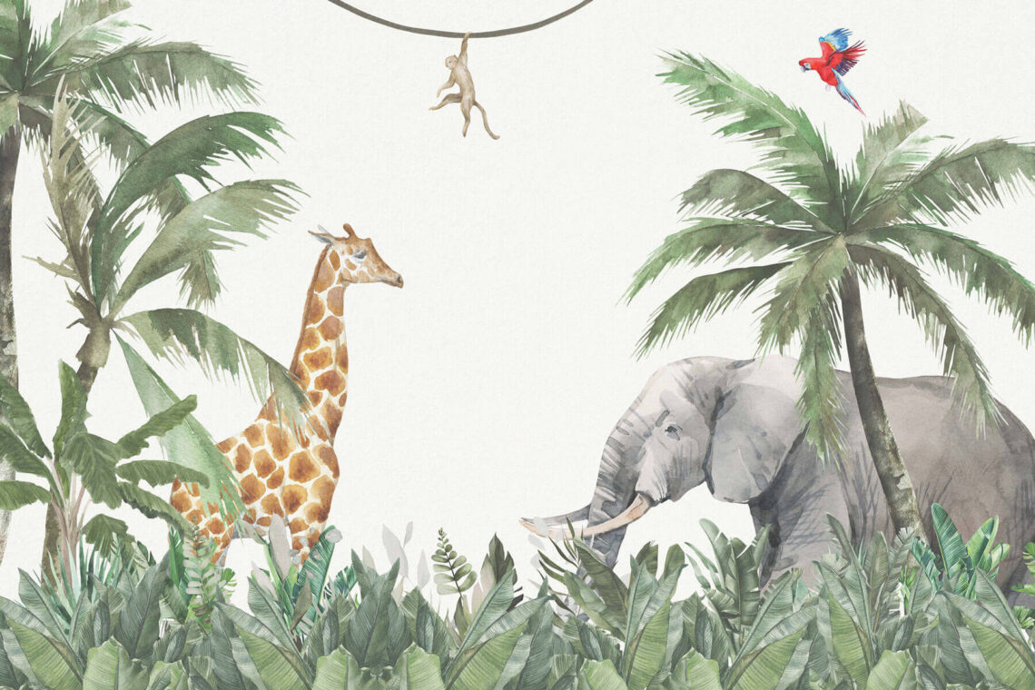 jungle behang kinderkamer