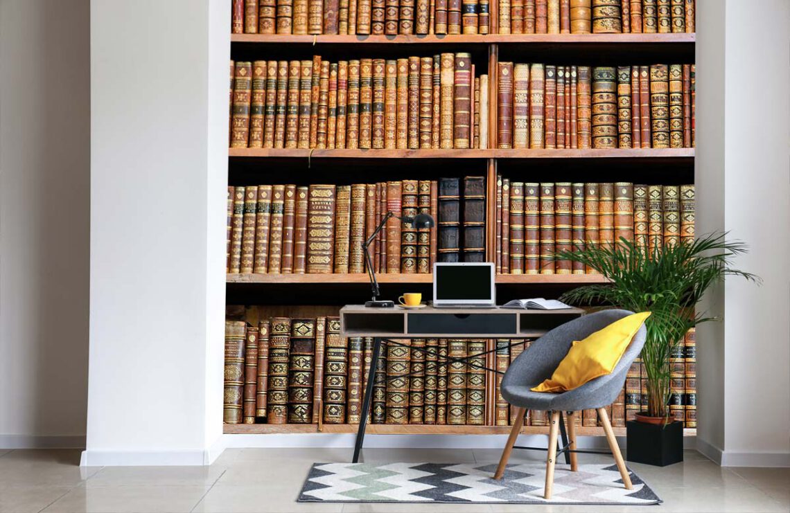 boekenkast behang